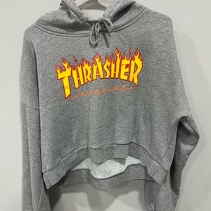 Thrasher cropped hoodie